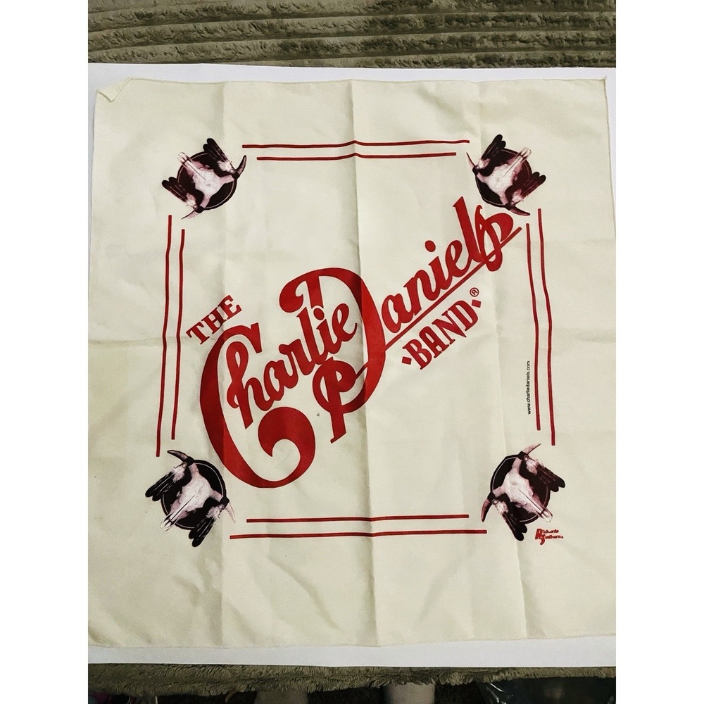 VTG The Charlie Daniels Band Cream/Red Bandana Concert‎ Excellent Condition